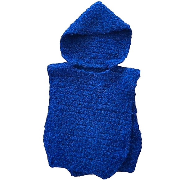 handmade Other - Handmade Poncho, crocheted kids hoodie, XS, new, unisex, soft, retro, knit
